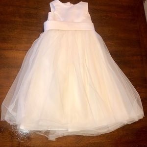 Davids Bridal White Flower Girl Dress sash Girl 3